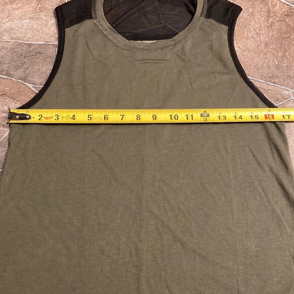 NWT Alpha Prime Mesh Back Tank in Dark Ivy & Black Sz L - Picture 3 of 12